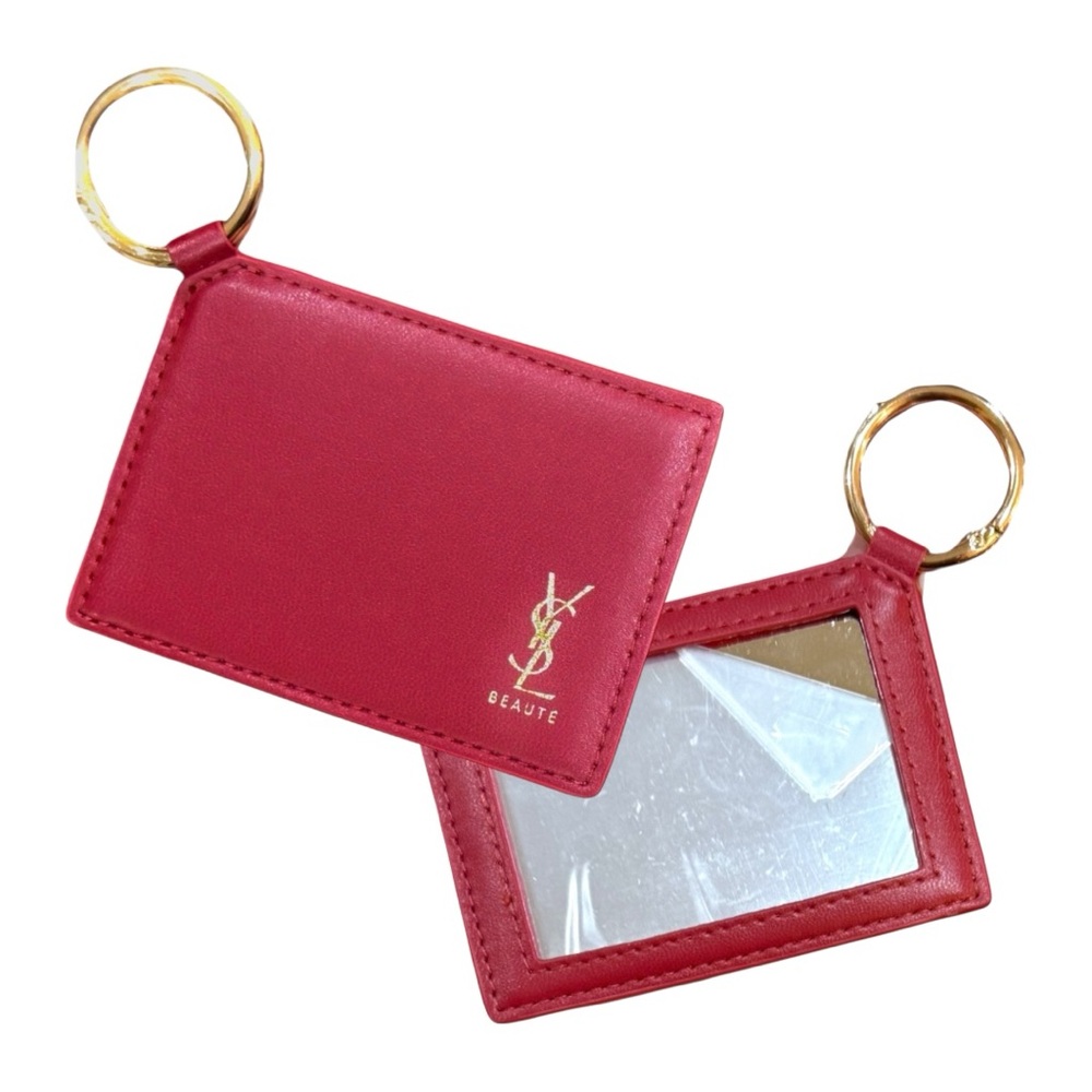 YSL Beauty NWT Red Pocket Mirror\ Holder / Mirror / Bag Charm